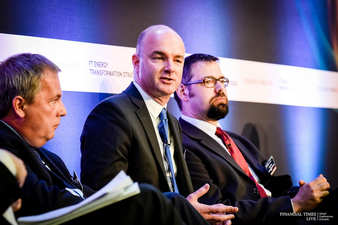 Benjamin Sporton speaking on a Financial Times Live panel